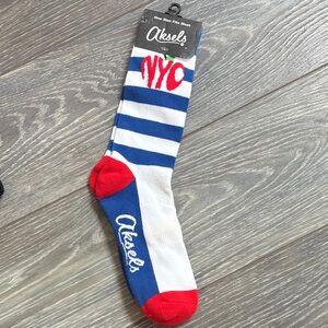 Men's NYC Striped Socks - Red, Blue, White